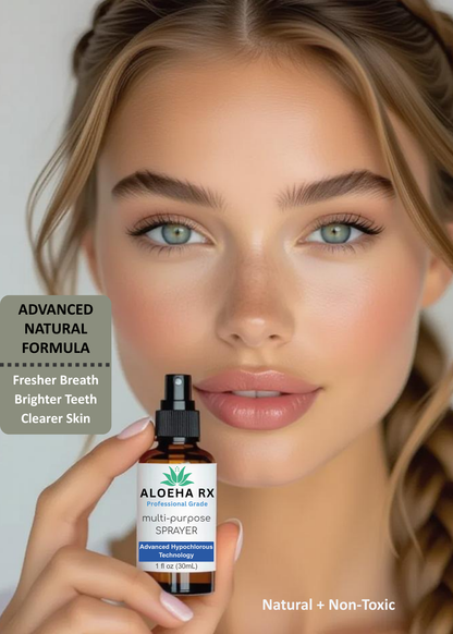 ALOEHA RX™ [Supercharged] HOCl Mouthwash + Multi-Purpose Spray